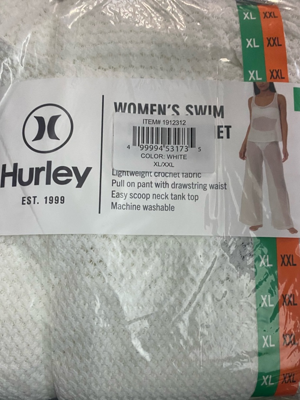 Hurley Women’s 2-Piece Crochet Swim Cover-Up Set - Picture 2 of 4